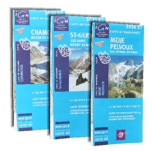 IGN-Karten Mt.Blanc und Dauphiné