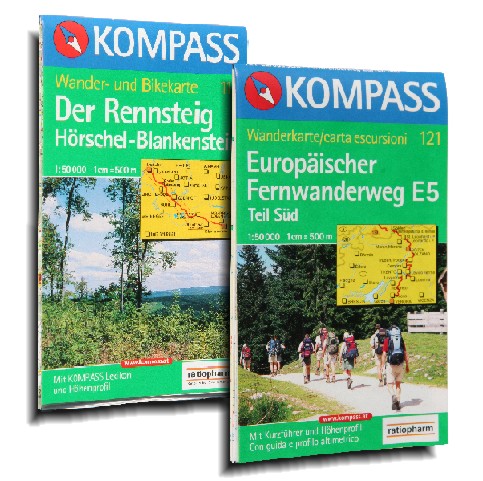 Kompass-Weitwanderkarten