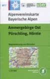Blatt BY 7: &nbsp;<STRONG>Ammergebirge Ost , Pürschling, Hörnle<BR></STRONG>mit Wegmarkierung und Skirouten<BR>UTM-Gitter, 2009