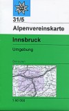 Blatt 31/5 S: <STRONG>Innsbruck und Umgebung</STRONG> 1:50.000, <STRONG>Skiroutenausgabe</STRONG>,&nbsp;UTM-Gitter, 2010