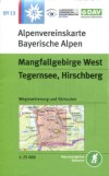 <P>Blatt BY 13: <STRONG>Mangfallgebirge West, Tegernsee, Hirschberg<BR></STRONG>mit Wegmarkierungen und Skirouten, <BR>UTM-Gitter, 2009&nbsp;&nbsp;</P>
