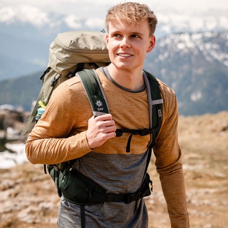 Langarmshirt  aus Merino getragen