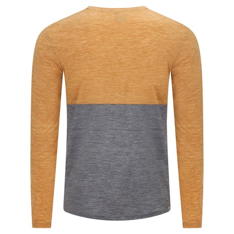 Langarmshirt zimt-grau Rückseite mit DAV Loop-Label