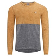 Langarmshirt zimt-grau Vorderseite mit Brustprint