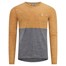 Langarmshirt zimt-grau Vorderseite mit Brustprint