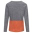 Langarmshirt grau-terracotta Rückseite mit DAV Loop-Label