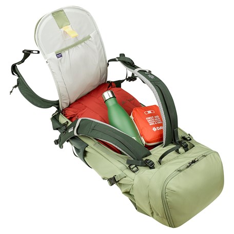 DAV Alpin 34+ Rucksack geöffnet und befüllt