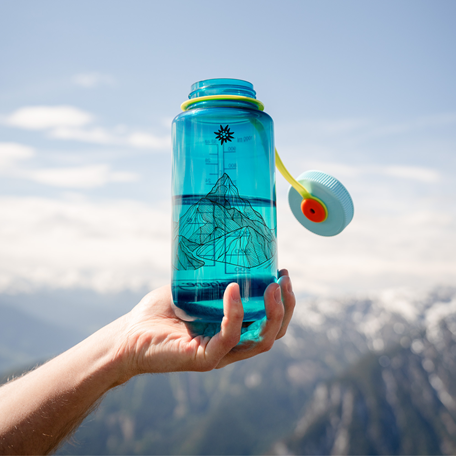 Nalgene Nahaufnahme am berg