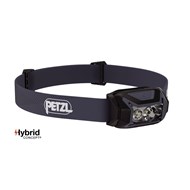 Aufnahme Petzl Actik Stirnlampe Farbe black von vorne seitlich