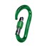 grüner HMS-Karabiner mit geöffnetem Schnapper