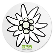 Aufkleber Edelweiß, transparent