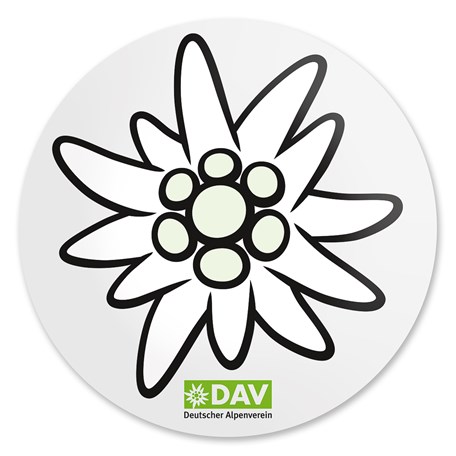 Aufkleber Edelweiß, transparent