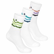 Sportsocken Set aus Bio-Baumwolle mit Höhenlienien in grün, rose und blau-töne,n