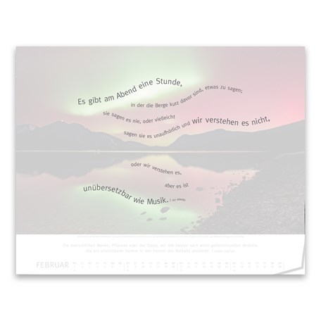 Beispielseite Kalender Welt der Berge