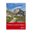 Titelseite Kalender Rother Hütten unserer Alpen 2027