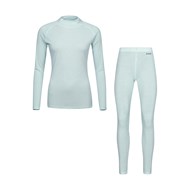 vorderansicht Halti merino Funktionsunterwäsche Set Damen hellblau