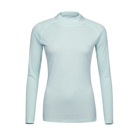 Oberteil vorderansicht Halti merino Funktionsunterwäsche Set Damen hellblau