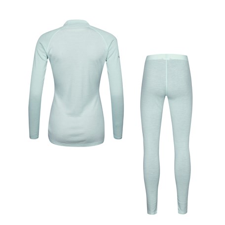Rückseite  Halti merino Funktionsunterwäsche Set Damen hellblau