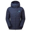 Produktbild dunkelblaue Damen-Daunenjacke mit Kapuze