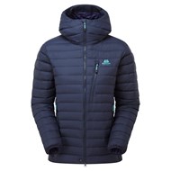 Produktbild dunkelblaue Damen-Daunenjacke mit Kapuze