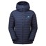 Produktbild dunkelblaue Damen-Daunenjacke mit Kapuze