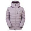 Produktfoto violette Damen-Daunenjacke mit Kapuze