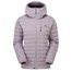 Produktfoto violette Damen-Daunenjacke mit Kapuze
